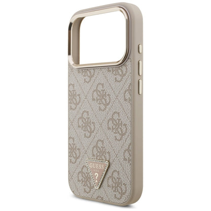 MagSafe Case for Apple iPhone 18 Pro / 17 Pro, Guess, 4G Triangle Logo, Rose Gold