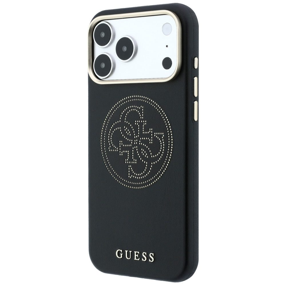 MagSafe Case for Apple iPhone 18 Pro / 17 Pro, Guess, Perforated 4G, Black