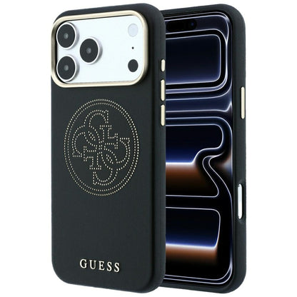 MagSafe Case for Apple iPhone 18 Pro / 17 Pro, Guess, Perforated 4G, Black
