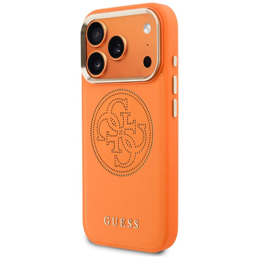 MagSafe Case for Apple iPhone 18 Pro / 17 Pro, Guess, Perforated 4G, Orange