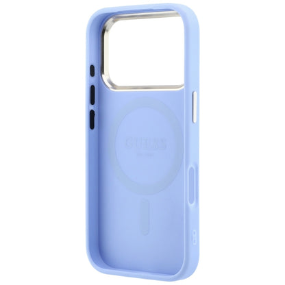 MagSafe Case for Apple iPhone 18 Pro / 17 Pro, Guess, Saffiano Small 4G Classic, Blue