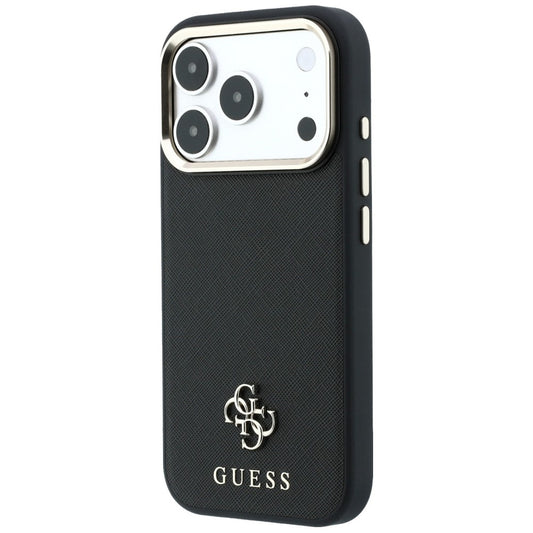 MagSafe Case for Apple iPhone 18 Pro / 17 Pro, Guess, Saffiano Small 4G Classic, Black