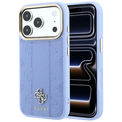 MagSafe Case for Apple iPhone 18 Pro / 17 Pro, Guess, Stripe Peony 4G, Blue