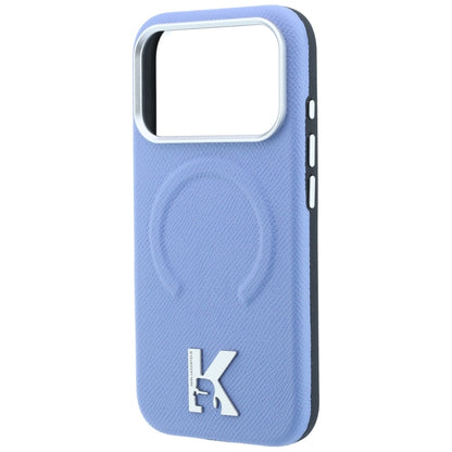 MagSafe Case for Apple iPhone 18 Pro / 17 Pro, Karl Lagerfeld, Grained Embossed Ring, Blue