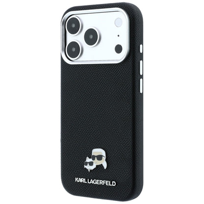 MagSafe Case for Apple iPhone 18 Pro / 17 Pro, Karl Lagerfeld, Grained KC Heads, Black
