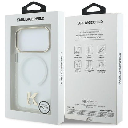 MagSafe Case for Apple iPhone 18 Pro / 17 Pro, Karl Lagerfeld, IML Karl Head Logo, Transparent