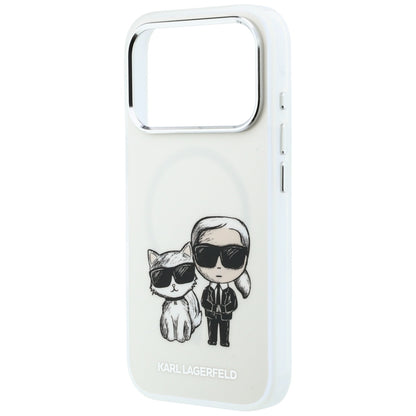 MagSafe Case for Apple iPhone 18 Pro / 17 Pro, Karl Lagerfeld, IML KC Bodies Sketch Print, Beige