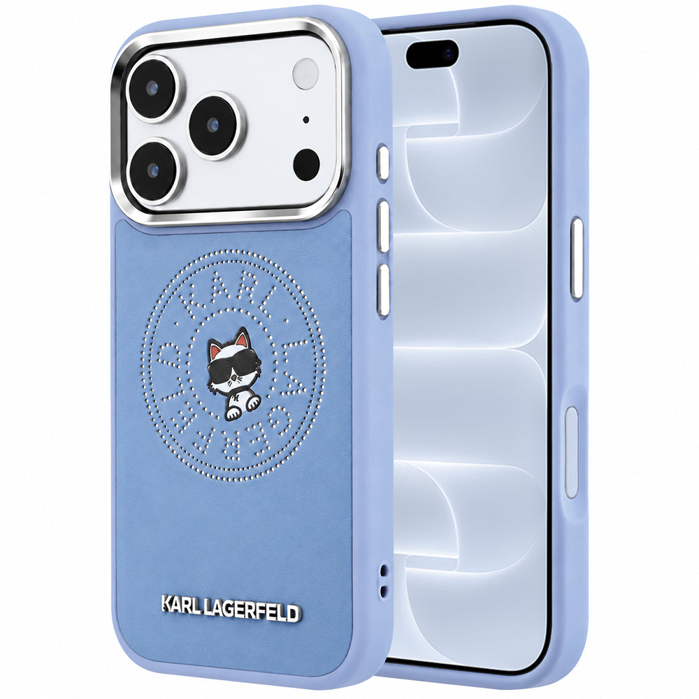 MagSafe Case for Apple iPhone 18 Pro / 17 Pro, Karl Lagerfeld, Point and Choupette Sketch, Blue