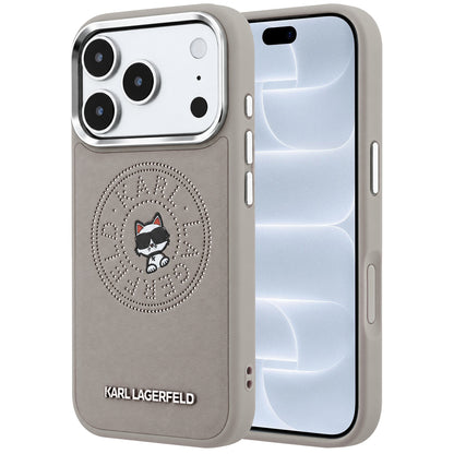 MagSafe Case for Apple iPhone 18 Pro / 17 Pro, Karl Lagerfeld, Point and Choupette Sketch, Gray
