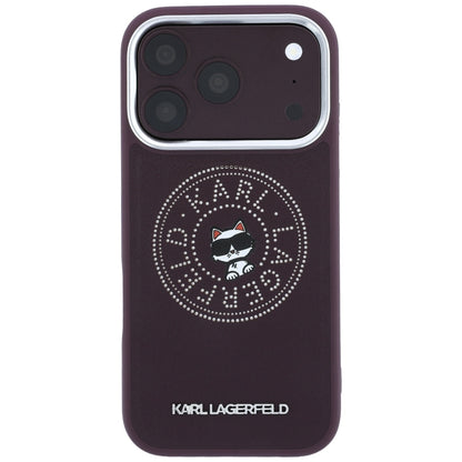 MagSafe Case for Apple iPhone 18 Pro / 17 Pro, Karl Lagerfeld, Point and Choupette Sketch, Burgundy