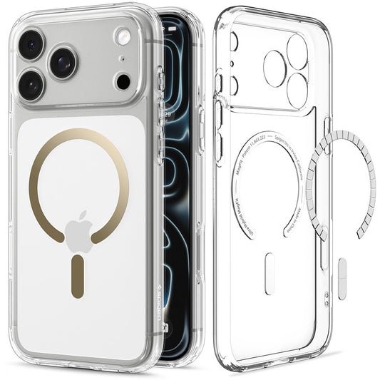 MagSafe Case for Apple iPhone 18 Pro / 17 Pro, Spigen, Ultra Hybrid, Transparent Gold ACS12157