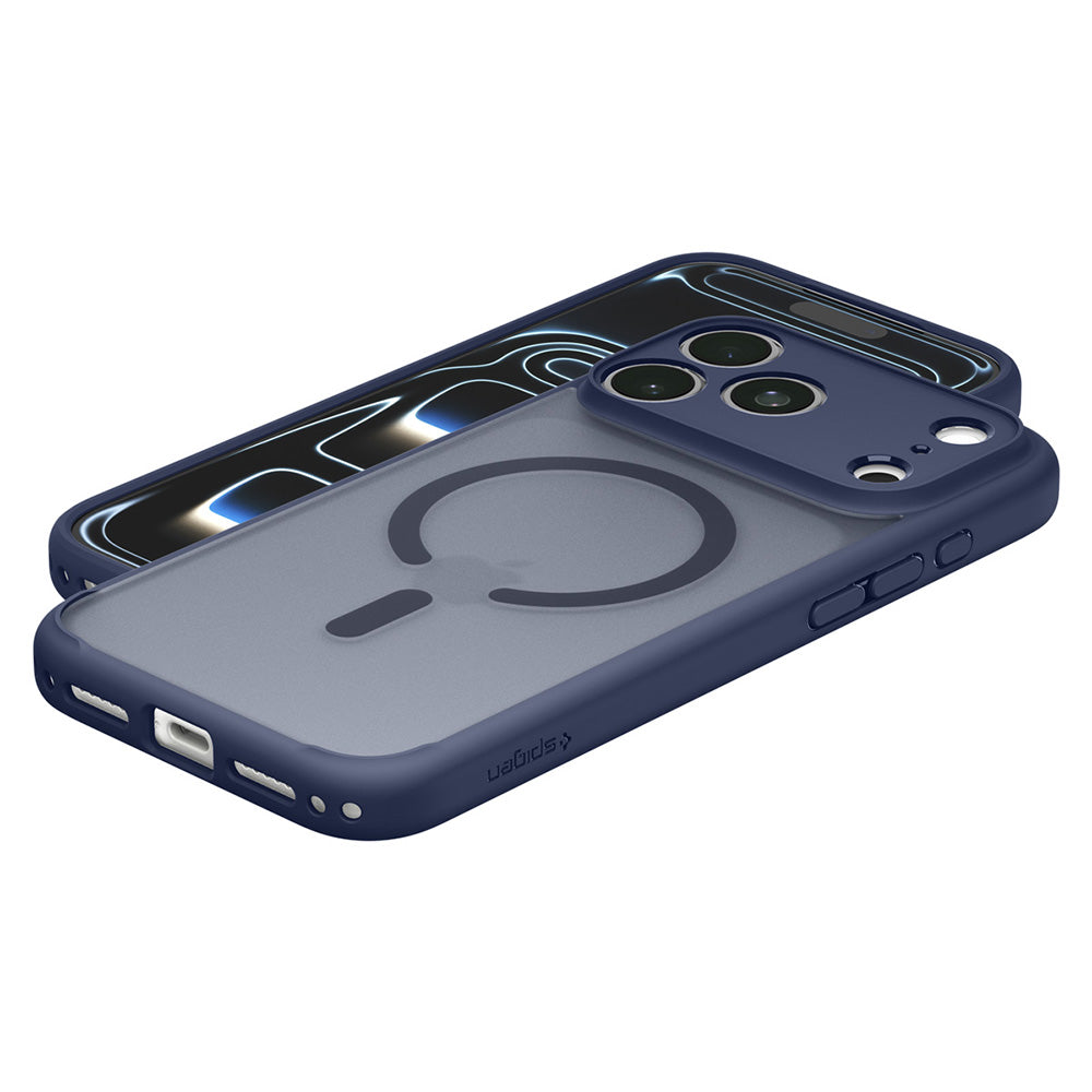 MagSafe Case for Apple iPhone 18 Pro / 17 Pro, Spigen, Ultra Hybrid, Satin Navy ACS11931