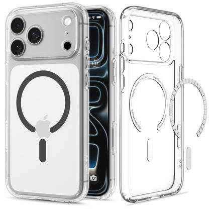 MagSafe Case for Apple iPhone 18 Pro / 17 Pro, Spigen, Ultra Hybrid, Transparent Gray ACS12156