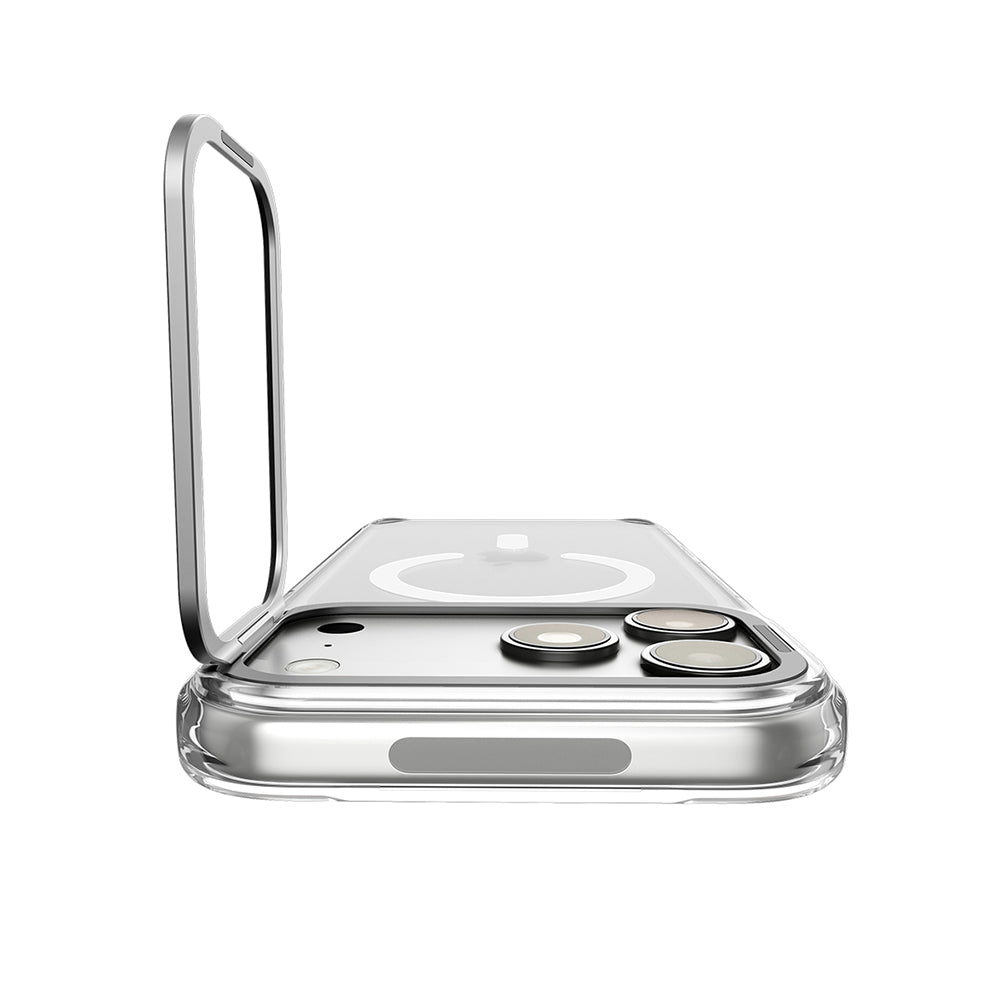 MagSafe Case for Apple iPhone 18 Pro / 17 Pro, Spigen, Ultra Hybrid Optik S, Transparent Silver ACS11921