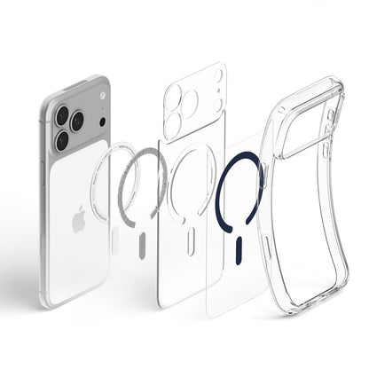 MagSafe Case for Apple iPhone 18 Pro / 17 Pro, Spigen, Ultra Hybrid, Navy Transparent ACS12158