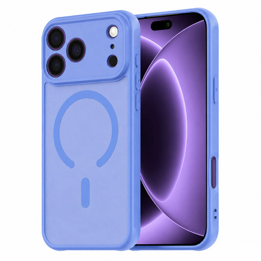 MagSafe Case for Apple iPhone 18 Pro / 17 Pro, Techsuit, HaloFrost II, Blue