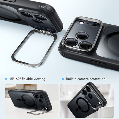 MagSafe Case for Apple iPhone 18 Pro Max / 17 Pro Max, ESR, Classic Hybrid Kickstand, Transparent Black