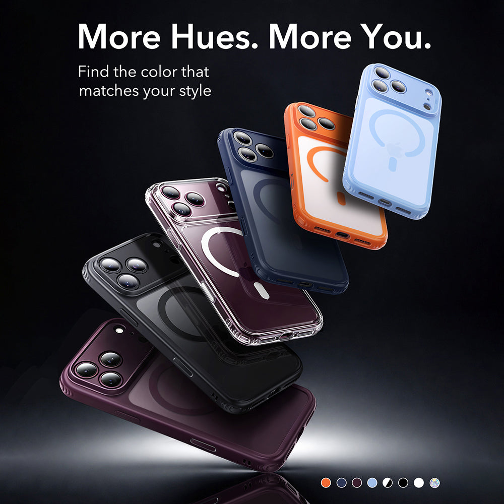 MagSafe Case for Apple iPhone 18 Pro Max / 17 Pro Max, ESR, Classic Hybrid Shimmer, Transparent