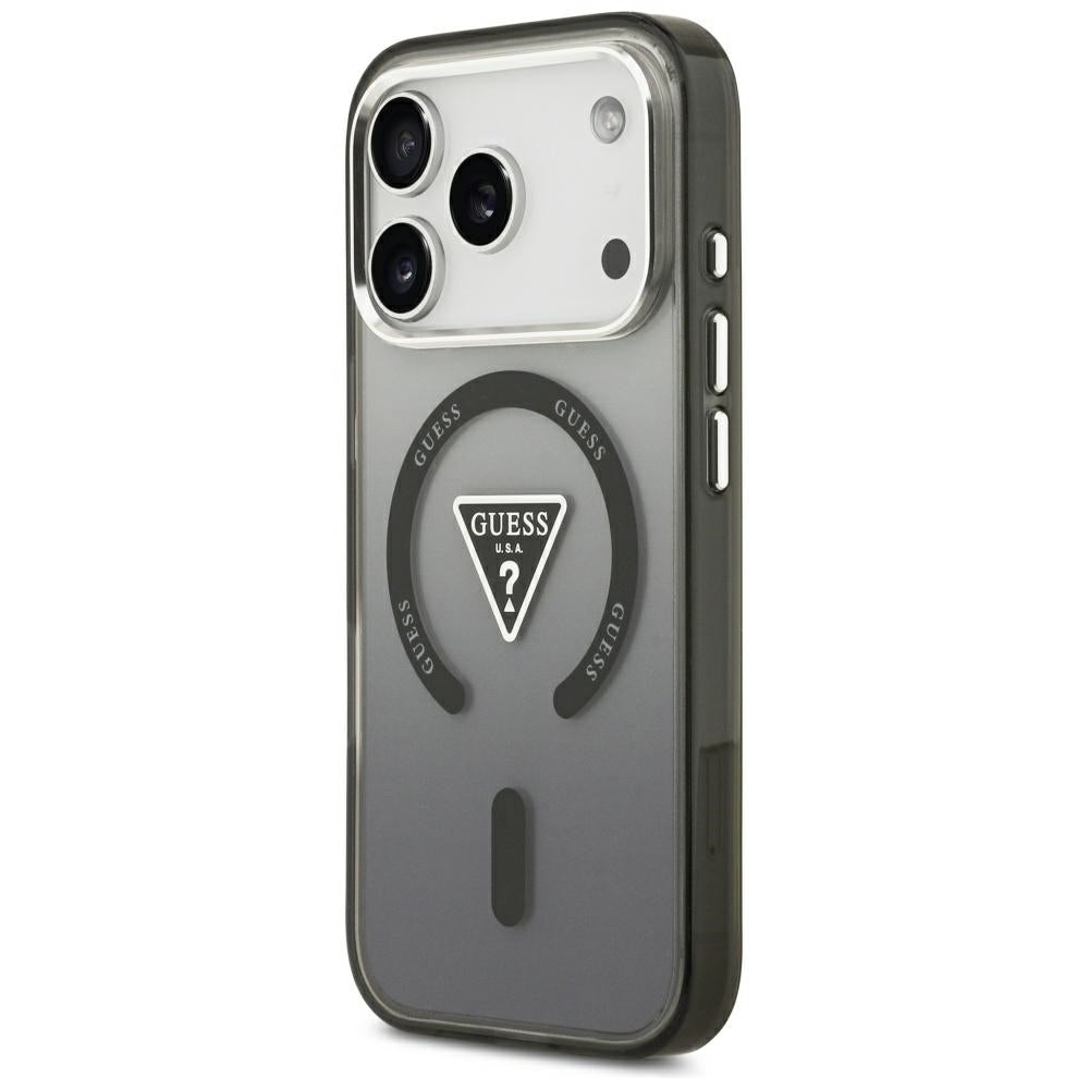 MagSafe Case for Apple iPhone 18 Pro Max / 17 Pro Max, Guess, IML Gradient Triangle Logo, Black