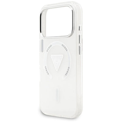 MagSafe Case for Apple iPhone 18 Pro Max / 17 Pro Max, Guess, IML Gradient Triangle Logo, Transparent