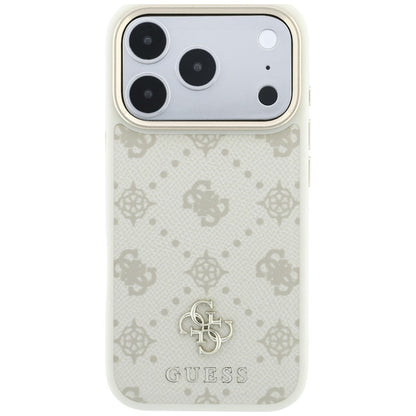 MagSafe Case for Apple iPhone 18 Pro Max / 17 Pro Max, Guess, Peony 4G Small Logo, Beige