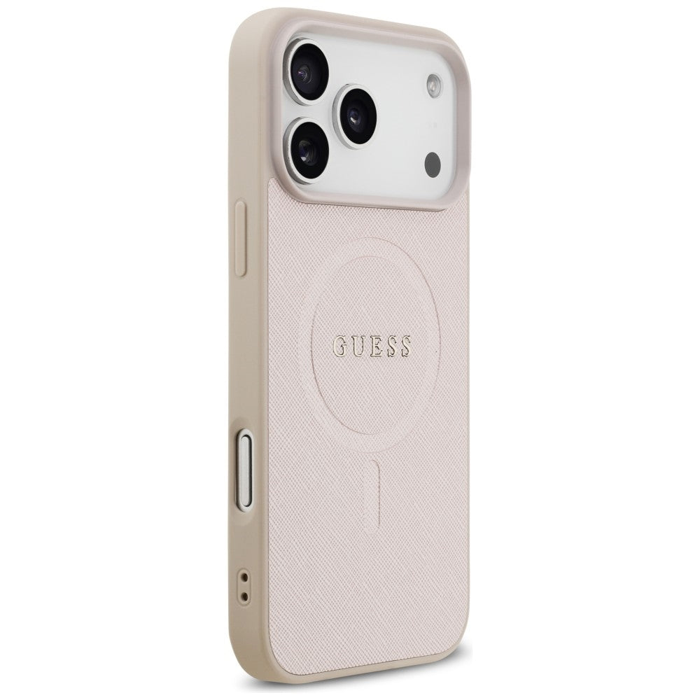 MagSafe Case for Apple iPhone 18 Pro Max / 17 Pro Max, Guess, Saffiano, Pink