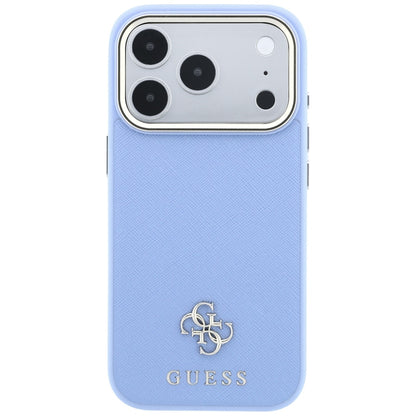MagSafe Case for Apple iPhone 18 Pro Max / 17 Pro Max, Guess, Saffiano Small 4G Classic, Blue