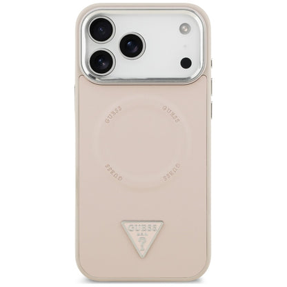 MagSafe Case for Apple iPhone 18 Pro Max / 17 Pro Max, Guess, Triangle Logo, Pink