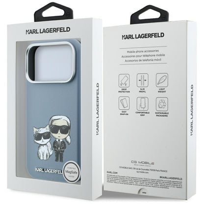 MagSafe Case for Apple iPhone 18 Pro Max / 17 Pro Max, Karl Lagerfeld, KC Bodies Sketch, Blue
