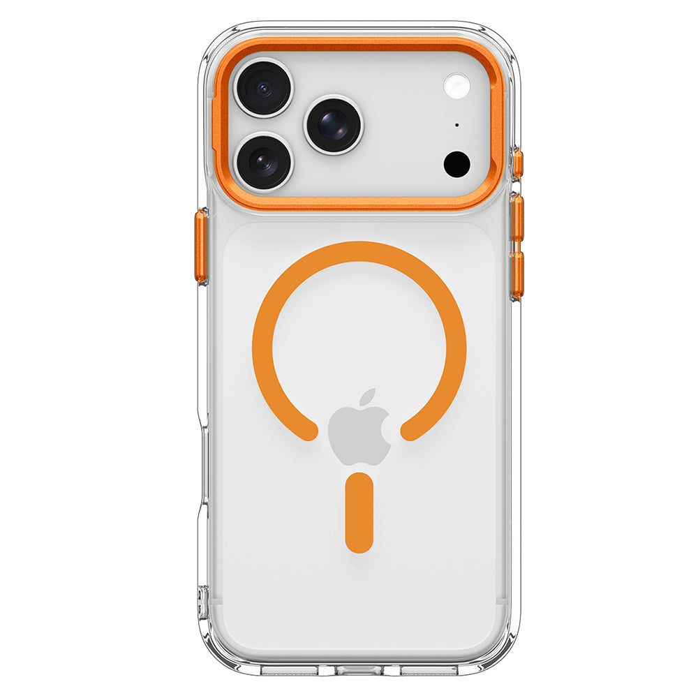 MagSafe Case for Apple iPhone 18 Pro Max / 17 Pro Max, Spigen, Ultra Hybrid Optik S, Transparent Orange ACS11910