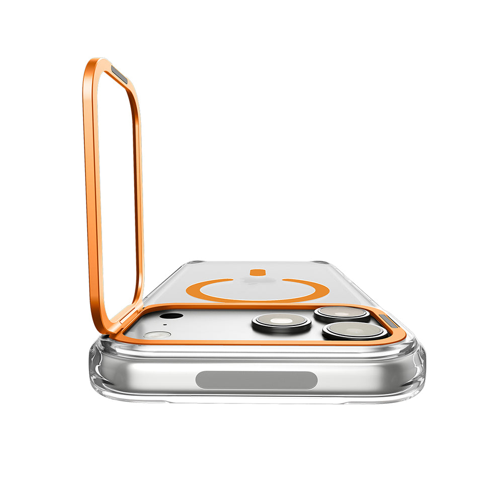 MagSafe Case for Apple iPhone 18 Pro Max / 17 Pro Max, Spigen, Ultra Hybrid Optik S, Transparent Orange ACS11910