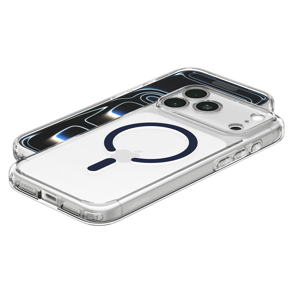 MagSafe Case for Apple iPhone 18 Pro Max / 17 Pro Max, Spigen, Ultra Hybrid, Navy Transparent ACS12121