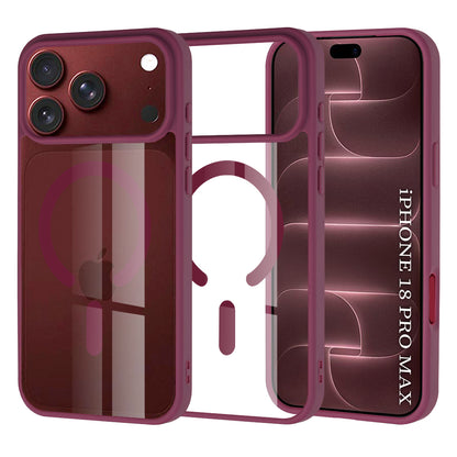 MagSafe Case for Apple iPhone 18 Pro Max / 17 Pro Max, Techsuit, Pro, Dark Burgundy