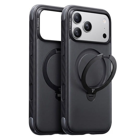 MagSafe Case for Apple iPhone 18 Pro Max / 17 Pro Max, Torras, Ostand Q3 Rugged, Black