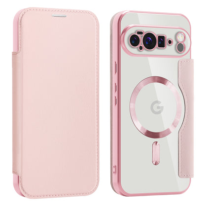 MagSafe Case for Google Pixel 10 Pro XL, Techsuit, SmartMag Book, Pink