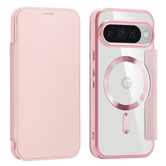MagSafe Case for Google Pixel 10 Pro / 10, Techsuit, SmartMag Book, Pink