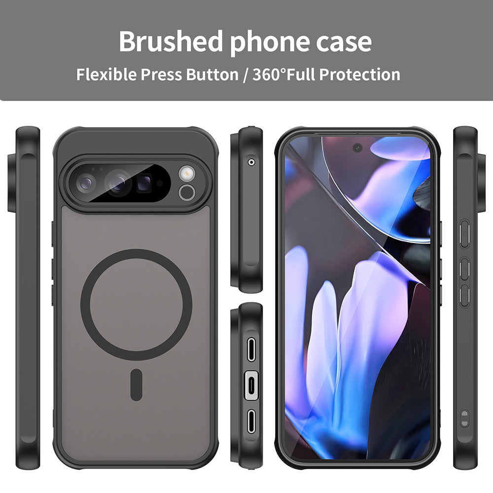 MagSafe Case for Google Pixel 10 Pro XL, Techsuit, HaloFrost II, Black