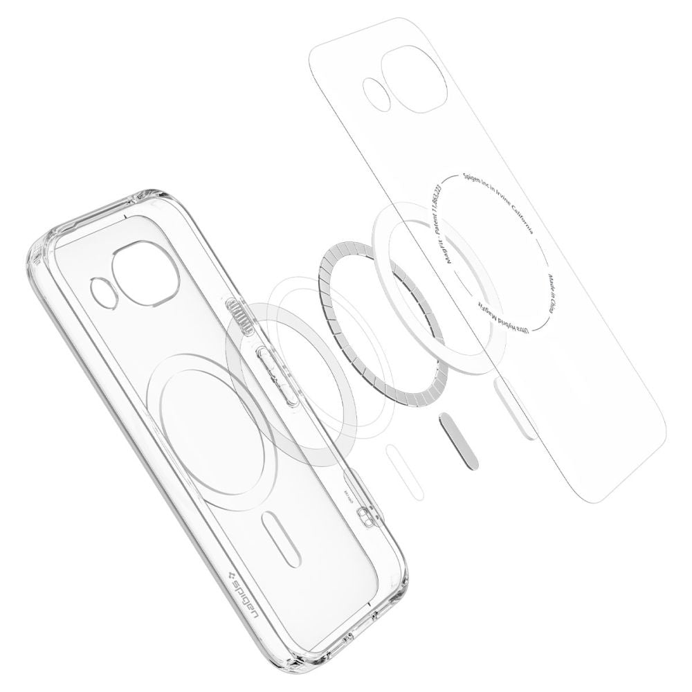 MagSafe Case for Google Pixel 10a, Spigen, Ultra Hybrid, Transparent White ACS11276