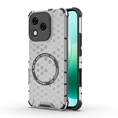 MagSafe Case for Honor 400 Lite, Techsuit, HoneyComb Shield, White