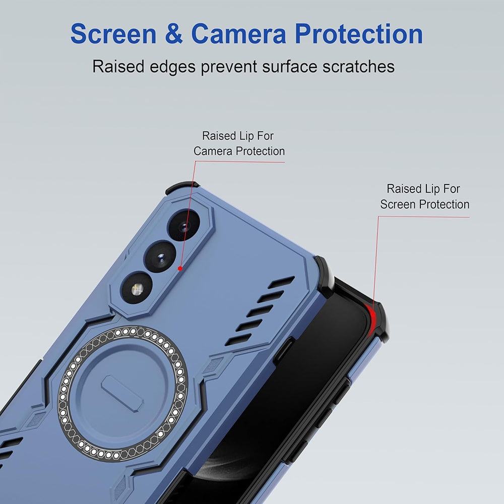 MagSafe Case for Honor 600 Pro, Techsuit, ArmorMag, Blue