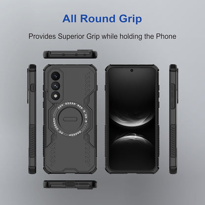 MagSafe Case for Honor 600 Pro, Techsuit, ArmorMag, Black