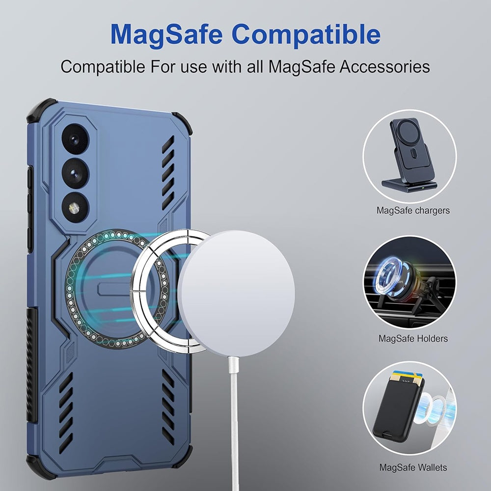 MagSafe Case for Honor 600 Pro, Techsuit, ArmorMag, Black