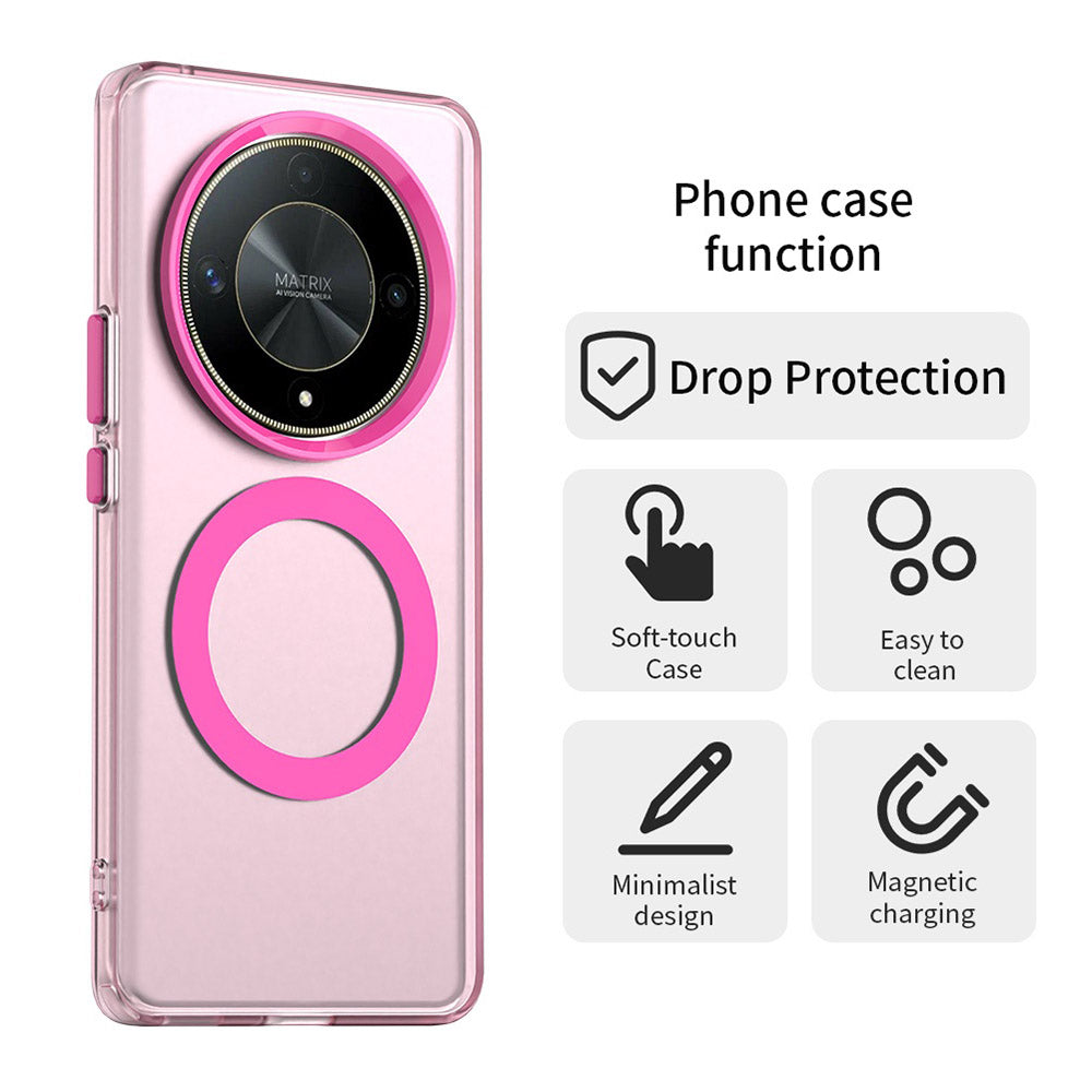 MagSafe Case for Honor Magic6 Lite, Techsuit, CandyCase, Pink