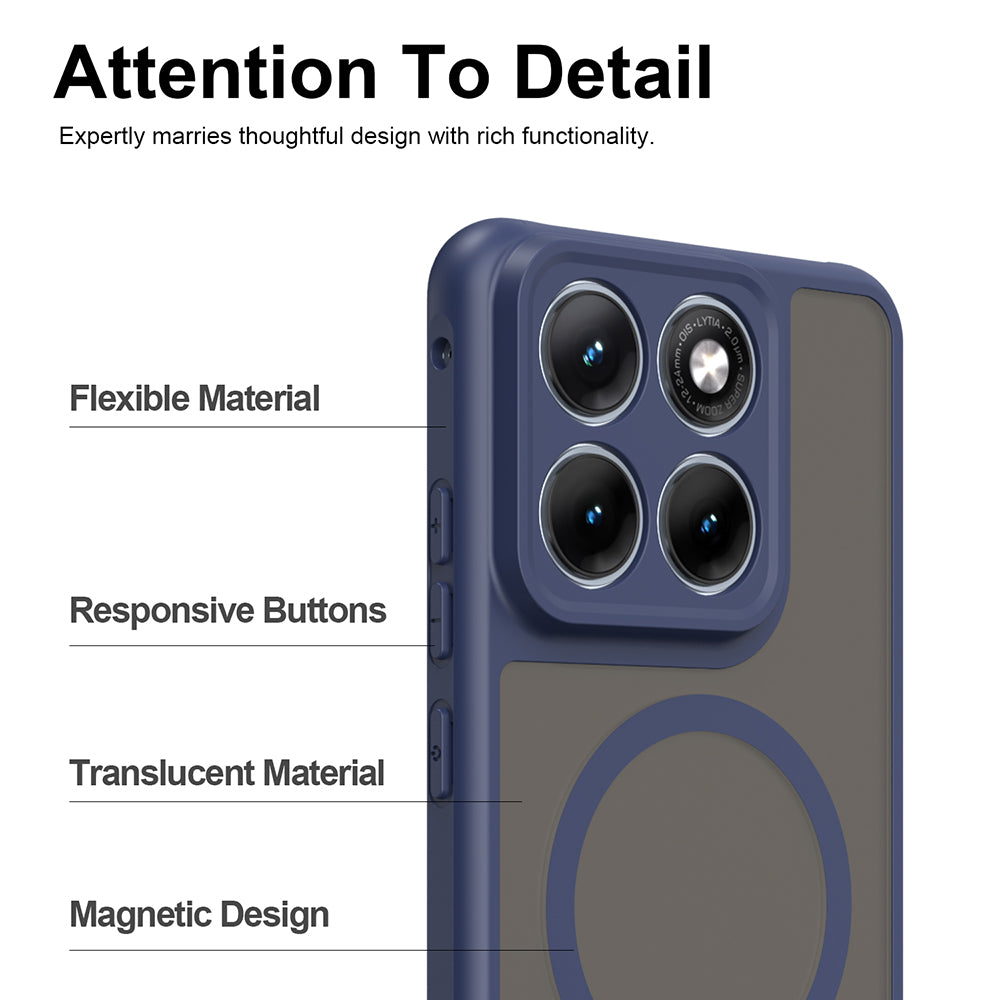 MagSafe Case for Motorola Edge 70 Fusion, Techsuit, HaloFrost II, Navy Blue