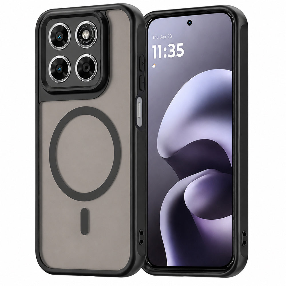 MagSafe Case for Motorola Moto G87 / G77 / G67, Techsuit, HaloFrost II, Black