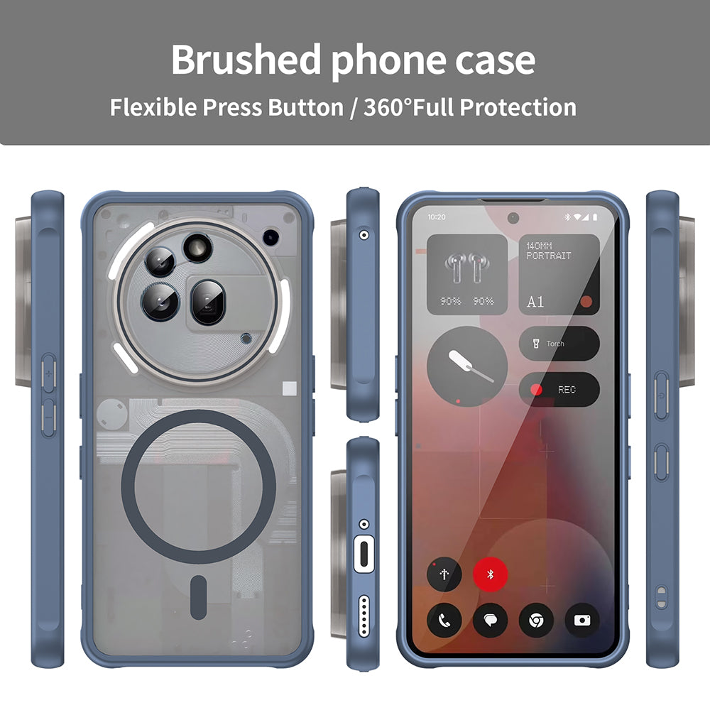 MagSafe Case for Nothing Phone (3a) Pro, Techsuit, HaloFrost II, Navy Blue
