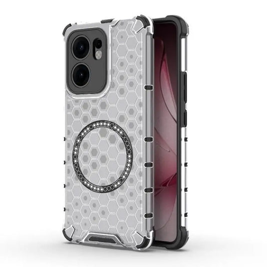 MagSafe Case for Oppo Reno13 FS 5G / Reno13 F 4G / Reno13 F, Techsuit, HoneyComb Shield, White