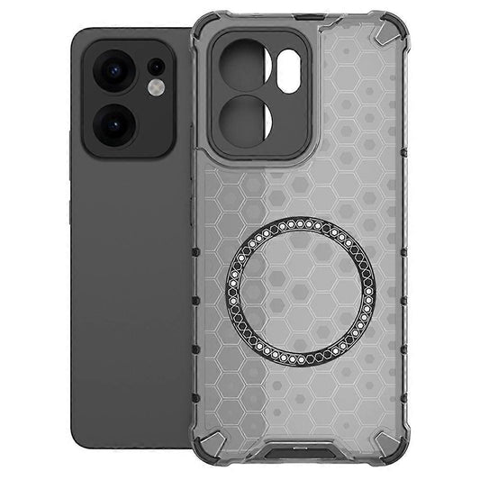 MagSafe Case for Oppo Reno13 FS 5G / Reno13 F 4G / Reno13 F, Techsuit, HoneyComb Shield, Black