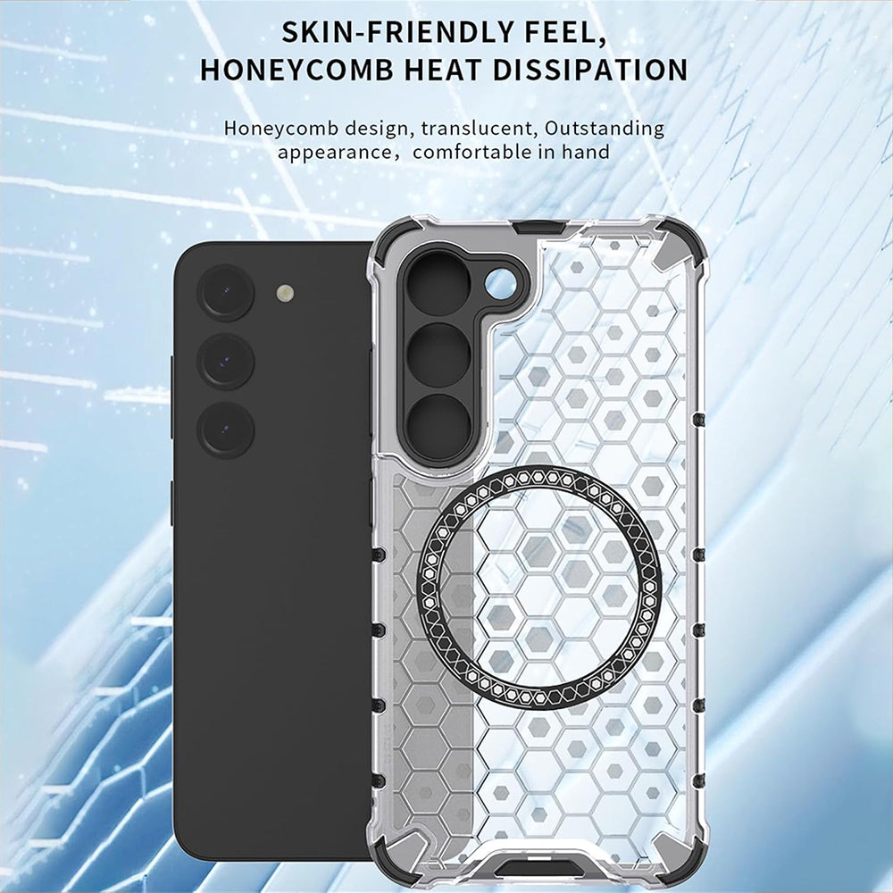 MagSafe Case for Oppo Reno13, Techsuit, HoneyComb Shield, White
