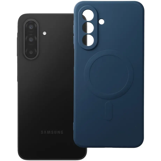 MagSafe Case for Samsung Galaxy A18 / A17 4G / A17 5G, OEM, Silicone Mag, Navy Blue